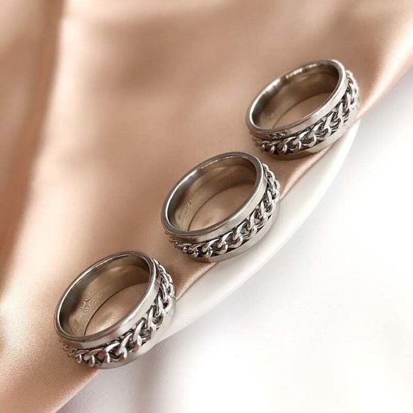 Men's Titanium Spinner Bottle Opener Chain Wedding Band Ring CLOSEOUT - Picture 13 of 15